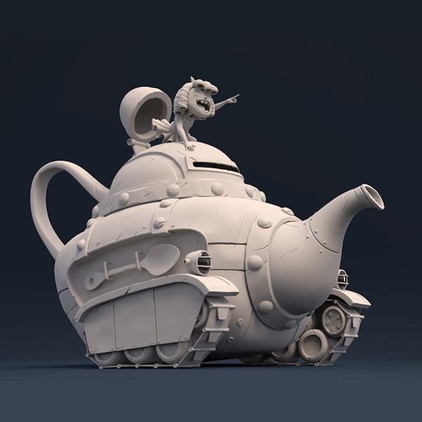 pixar renderman teapot